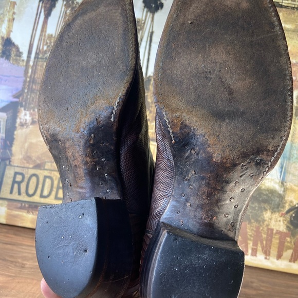 Justin lizard cowboy boots - Picture 4 of 7